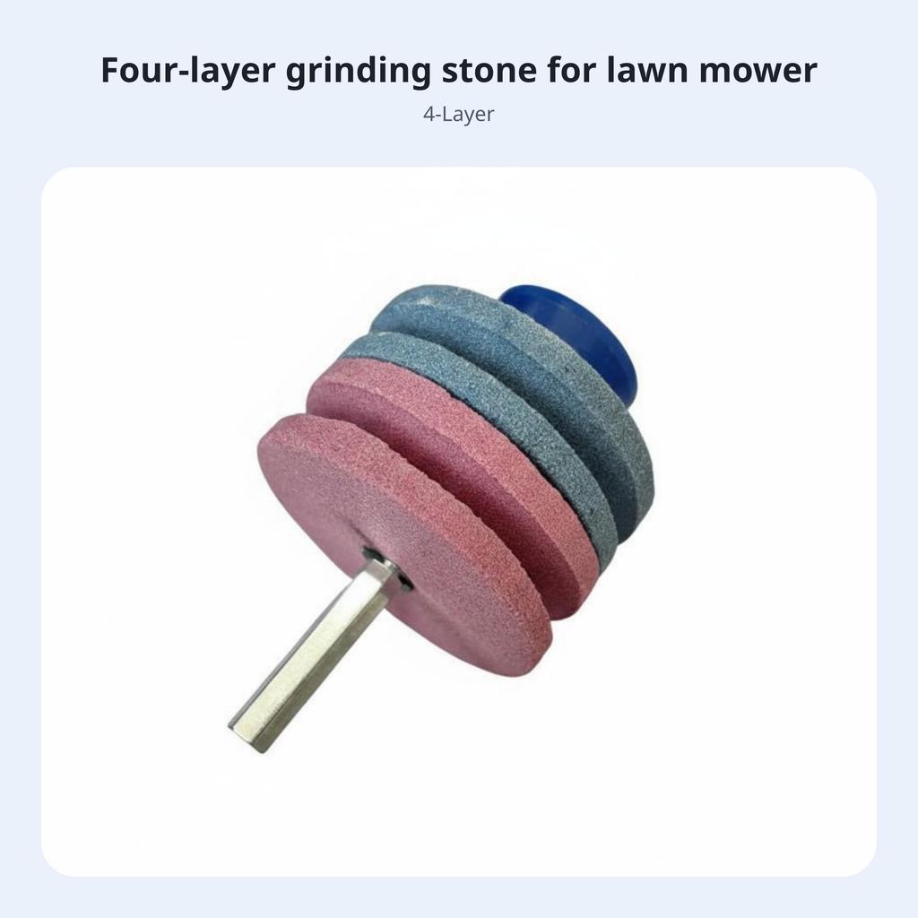 Lawn Mower Blade Ener High Hardness Mower Blade Grinding Stone Lawnmower Ener Drill Attachment Wear-Resistant for Farm