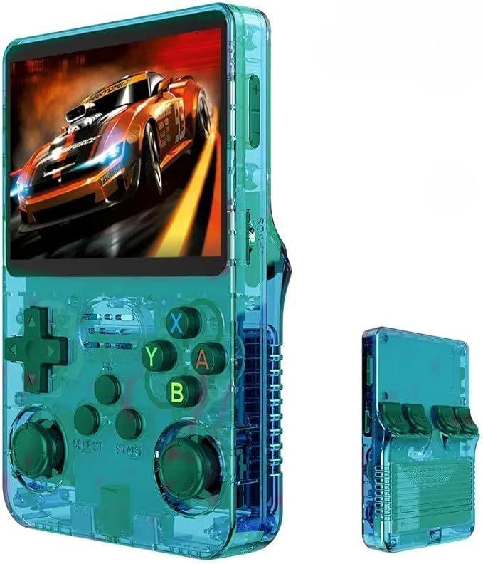 R36s Handheld Game Console - 3.5-inch IPS screen, supports over 15000+ games and 12 emulators (64GB)