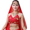 Belly Dance Performance Jewelry Set: Headdress, Veil, Necklace, Earrings, Head Chain, Ring, Bracelet