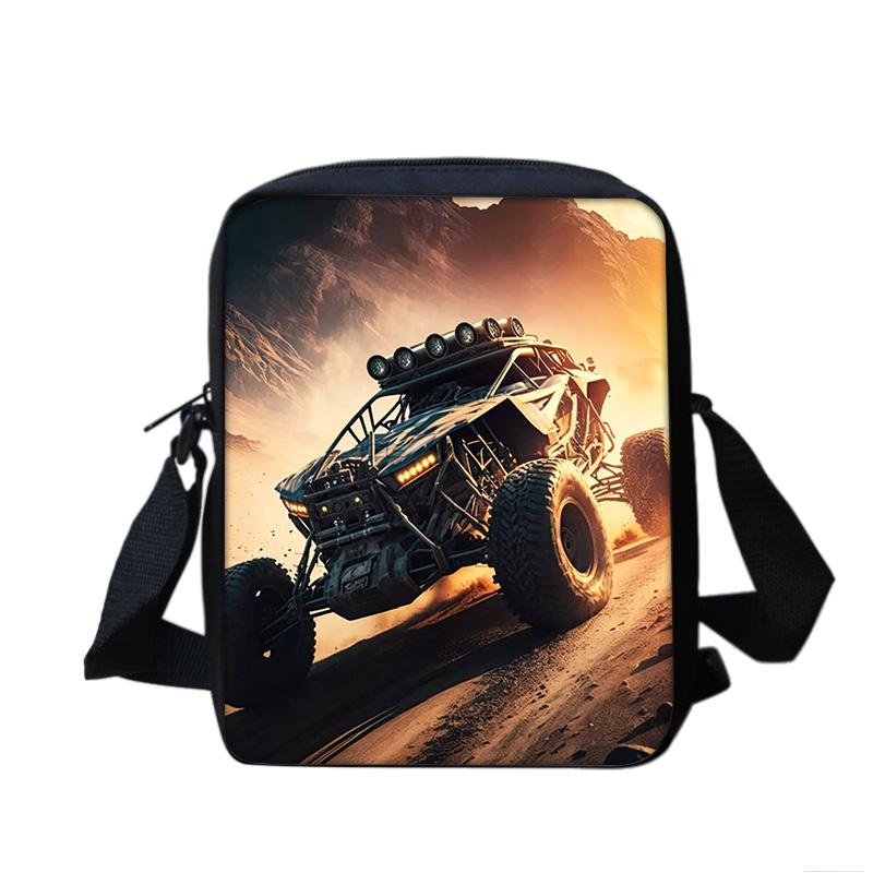 Monster Jam Crossbody Bag Versatile Cartoon Print Best Gift for Male and Female Students, School and Office Workers