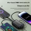 KC Solar Power Bank, 20000mAh, Compact, with 4 Built-in Cables - Ideal Gift for Mobile Charging