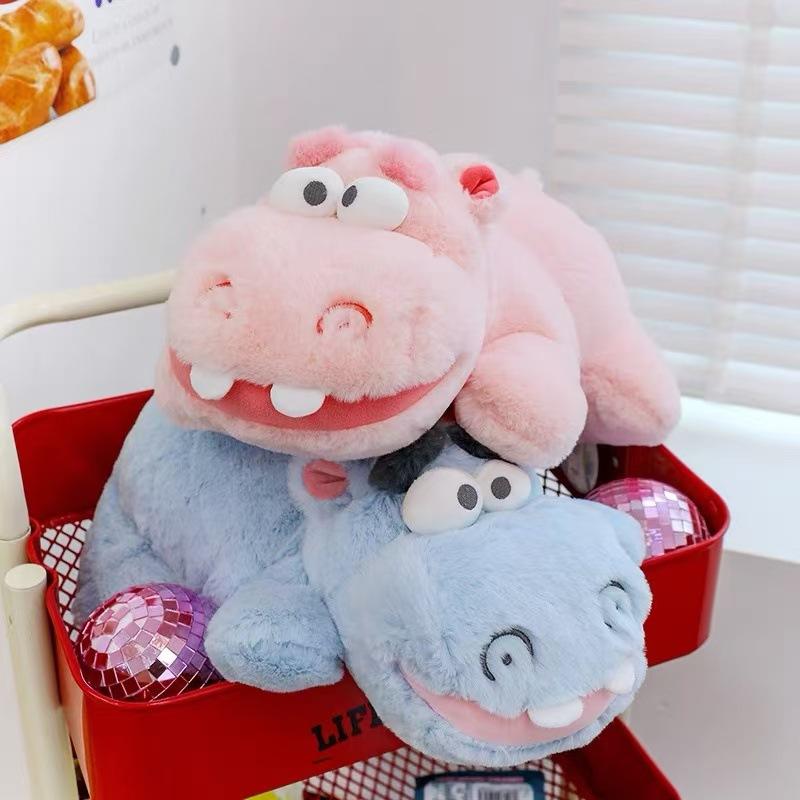 Niedliches Niedliches Nilpferd Plüschtier Kinderzimmer Bettseitige Puppe Freundin Büro Schlafkissen Heimschmuck