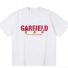 Garfield "I THINK NOT" Funny Expression Print Short Sleeve T-Shirt, American Streetwear Brand Heavyweight Cotton Loose Fit Oversized Couple Top