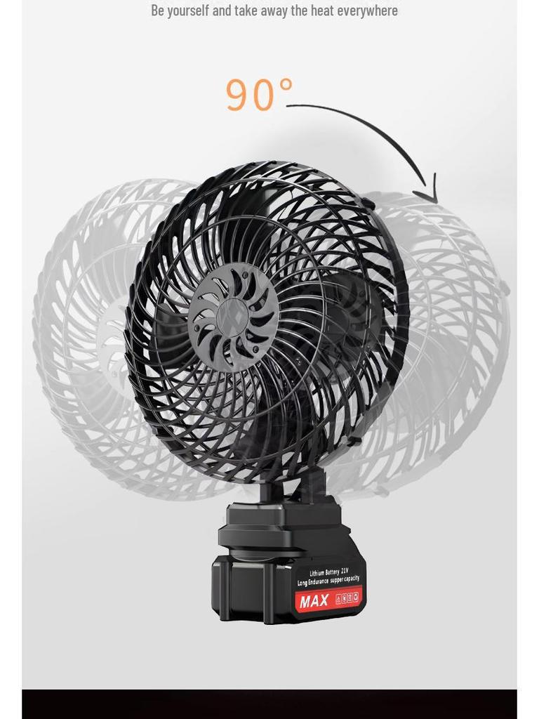 High-Power Portable Industrial Lithium Electric Fan for Home and Car