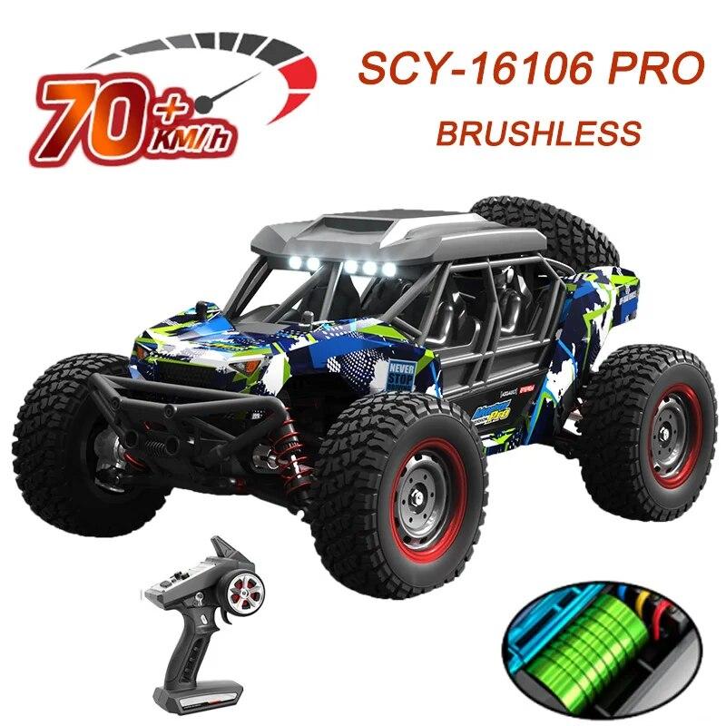 

SCY 16106 PRO Радиоуправляемая машина 70 км/ч 1/16 4WD Off-Road Drift Бесщеточный электрический высокоскоростной автомобиль с дистанционным управлением Детский игрушечный гусеничный автомобиль
