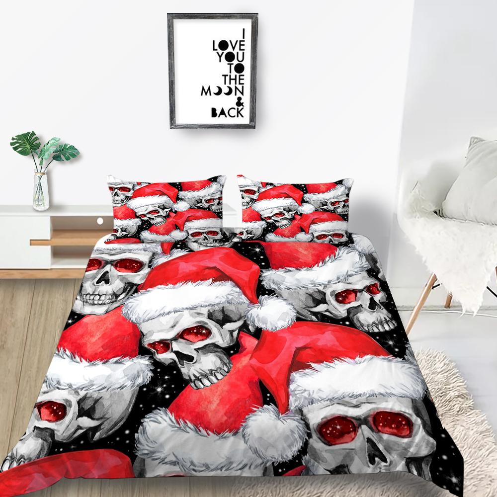 Bedding Set New Bedspread 3D Christmas Decoration Family Bedroom Single Bed Double Bed Full Size Quilt and Pillowcase Microfiber