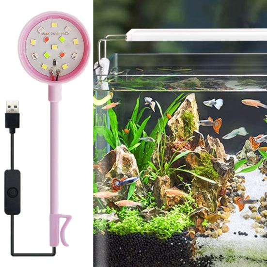 Aquarium Mini Clip-on Lamp USB Fish Tank Clip Lamp