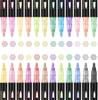 Art Double Line Pens 8-48 Colors Shimmer Outline Markers Super Squiggles Highlighter Magic Glitter Drawing Pens for Art Craft