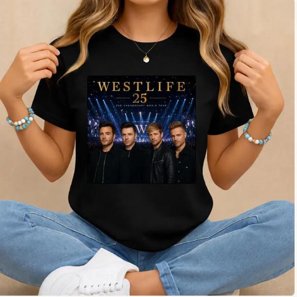 Westlife 25 Anniversary Tour Shirt, Westlife Concert T Shirt, 2026 World Tour Te