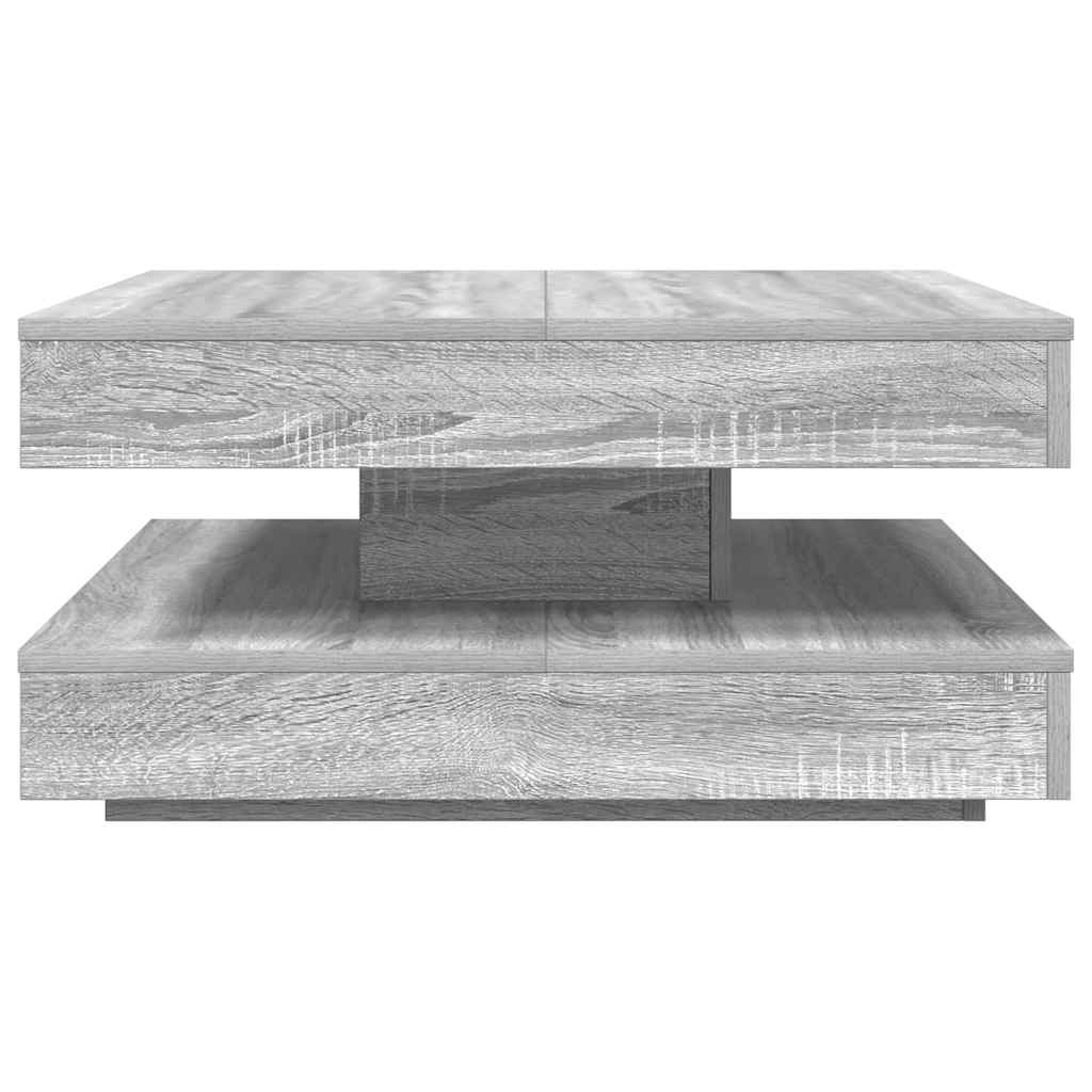 Rotating Coffee Table 360 degrees Swivel Grey Sonoma 70 x 70 x 34.5 cm