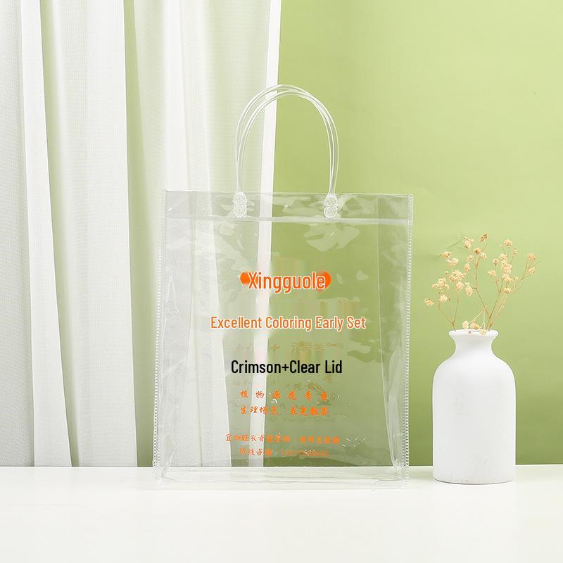 Clear PVC Tote Bag - Customizable Flower Souvenir Gift Bag