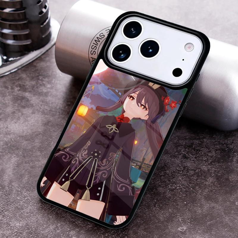 

Genshin Impact Hu Tao Spirit Ghost Phone Case for iPhone 17 16 15 Pro Max Air 14 13 12 11 Plus Shockproof Cover iPhone 11 Pro Max