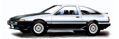 Stavebnice automobilu Toyota Sprinter Trueno AE86 Custom, černá, černý plastový model MN03 Platz/MONO 1:32 (Bílá a + kapota) Barevně odlišeno