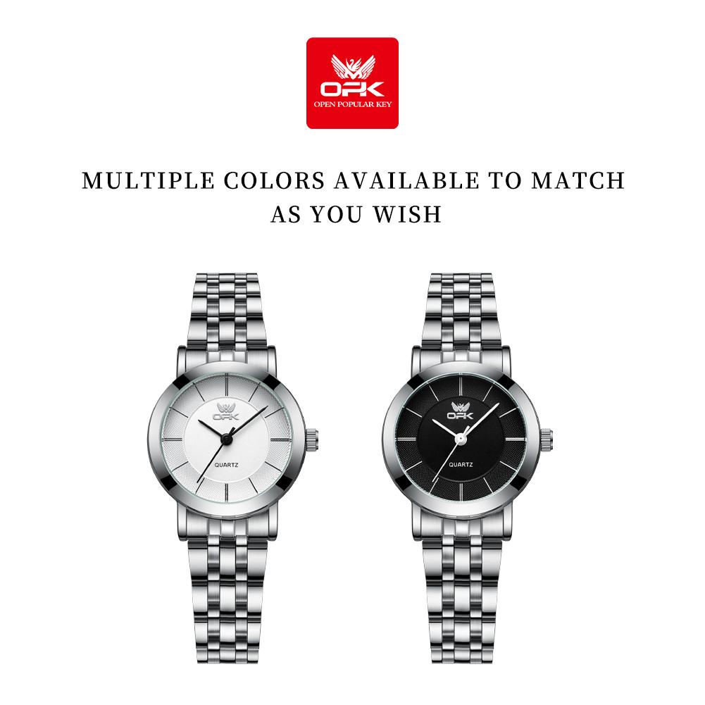 OPK Brand Women's Steel Belt Watch Simple and Fashionable Quartz Waterproof 6019