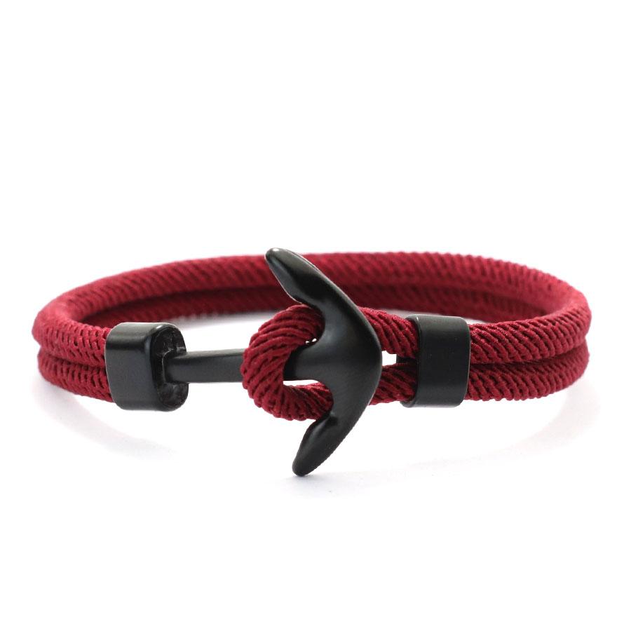 Anchor Bracelet Men Fashion Student Navy Style Simple Student Trendy Men Women Braided Milanese Rope Braclet Couple Braslet
