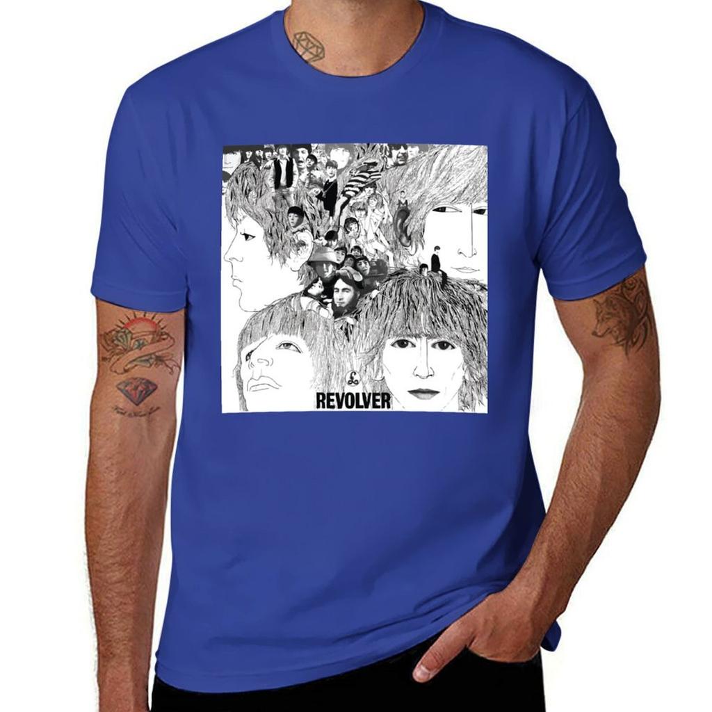 Revolver Album Cover Classic T-Shirt Graphics New Edition Vintage Men Graphic T Shirts