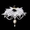 Gothic Handmade Lace Bride Statement White Wedding Choker Jewelry Collar Bridal Necklace