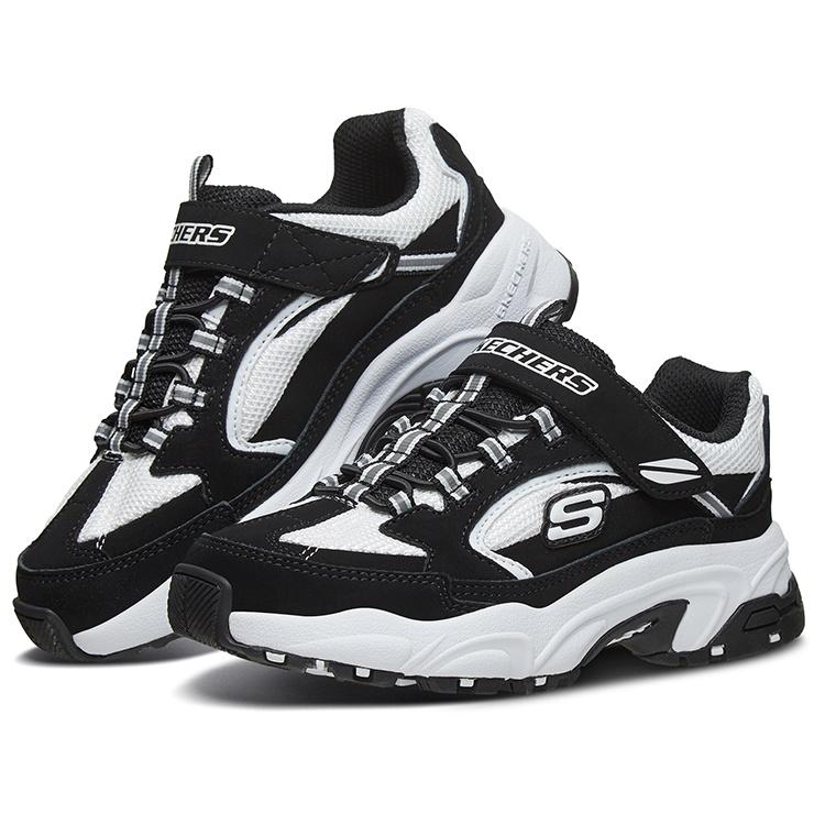 (GS) Skechers Stamina 'Black White' Kids' 98170L-BKW