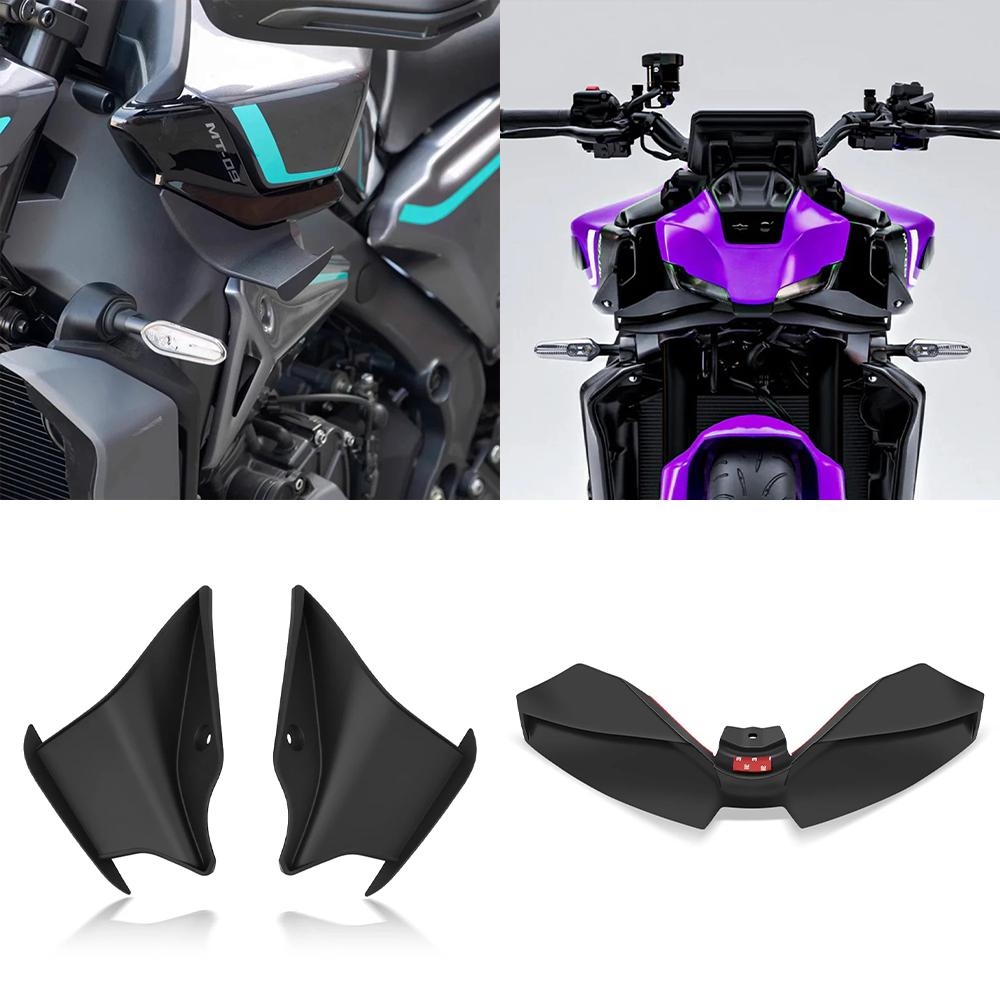 For MT-09 MT09 SP 2024 2025 2026 Motorcycle Carbon Downforce Naked Frontal Spoilers Winglet Aerodynamic Wing Front Spoiler Kit