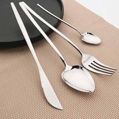4/16/24/32Pcs Cutlery Set 304 Stainless Steel Flatware Set Fork Spoon Knife Dinner Set Silver Dinnerware Set Kitchen Silverware