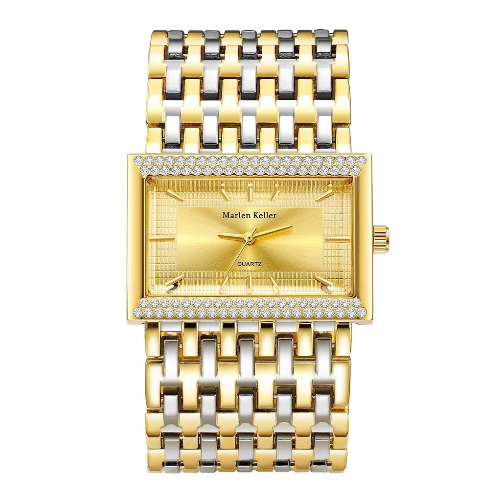 Kadın ve Erkek Kol Saatleri Kuvars Saatler 2023 Yepyeni Paslanmaz Çelik Zincir Moda Altın Saat