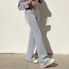 Slim Low Waist Casual Sweatpants For Women Solid Simple Basic Flared Pants Sports Jogging Trousers