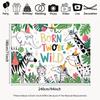 2D Jungle Themed 2nd Birthday Backdrop Cloth for Photo Booth & Decor