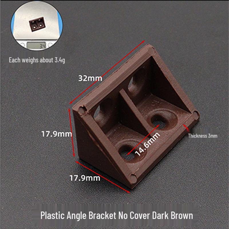 Diswei L-Shaped Plastic 90° Corner Bracket for Shelves and Cabinets
