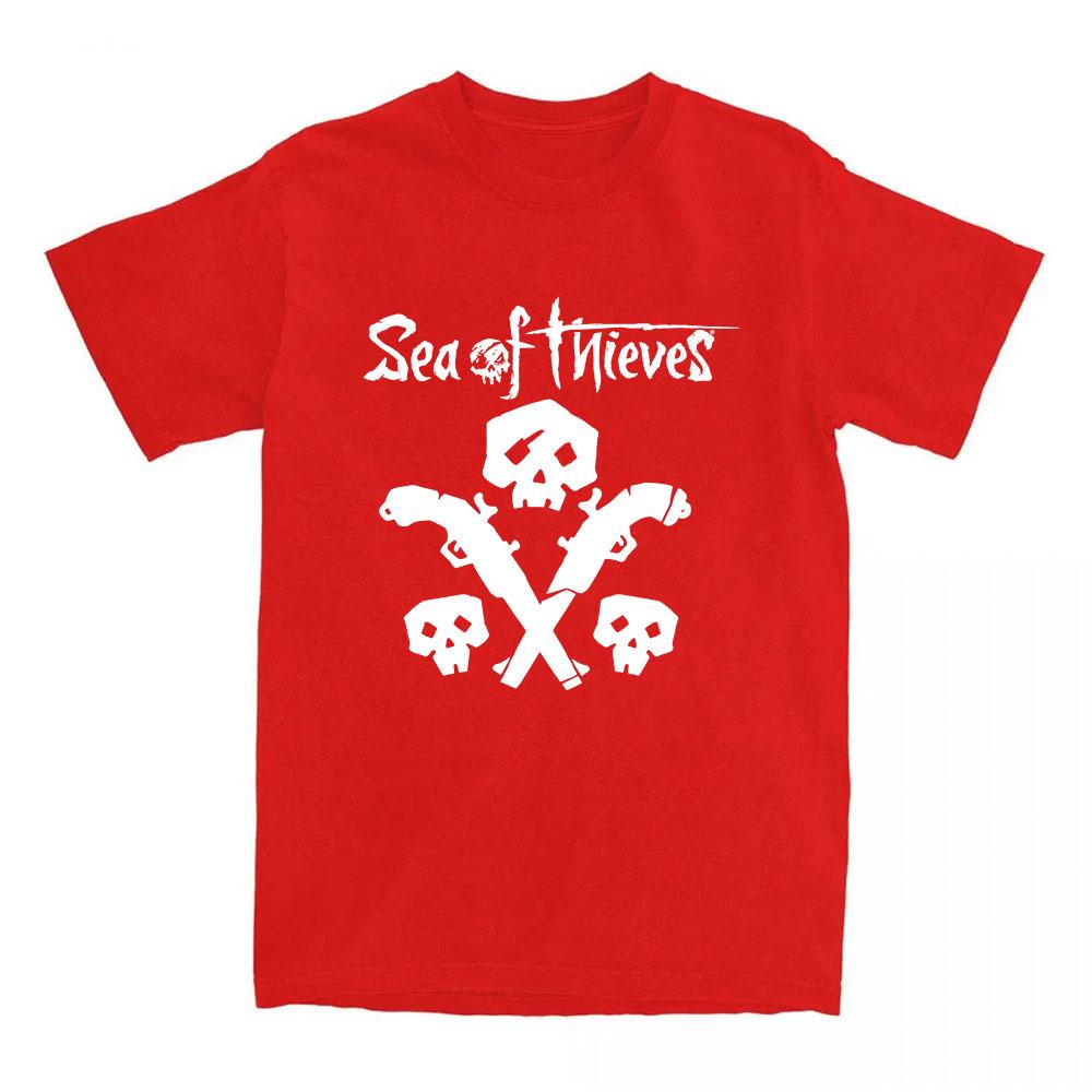 Hot Game Sea of Thieves Graphic Tshirts Unisex Streetwear Loose Casual T-shirt Graphic Clothing Summer Crew Neck T Shirt XXL красный
