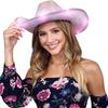Cowgirl Hats Led Women Bachelorette Party Birthday Party Hats For Adults Cowgirl Holographic Party Disco Dress Up