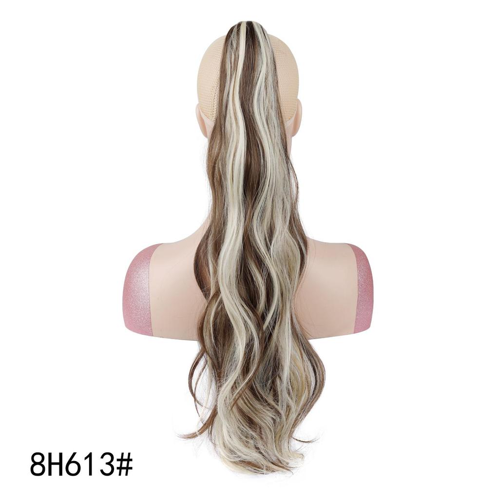 Long Water Wave Ponytail Claw Clip Hair Extensions Synthetic Wavy Ponytail Hairpiece for Women Daily Hairstyle