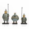 3 Pieces Terracotta Warrior Figurines Tabletop Souvenir Cultural for Living Room