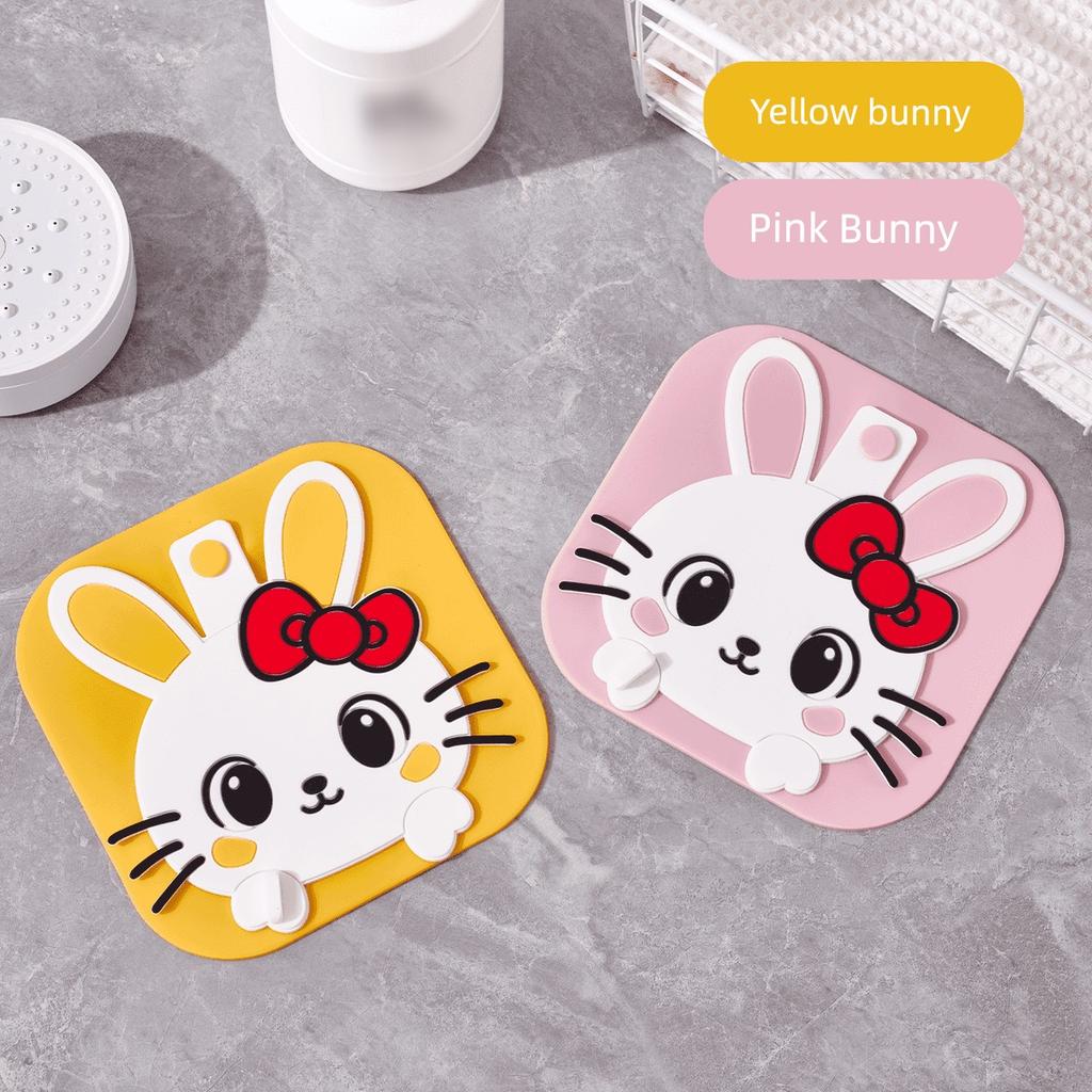Cartoon Drain Cover Anti-Odor Device Silicone Pad for Bathroom Sewer Sealing, Insect-Proof, Anti-Backflow Drain Cover