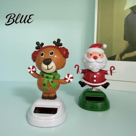 Funny Snowman Desk Decor Solar Powered Dancing Car Ornament, Creative Dashboard Christmas Cartoon Figure for Santa Claus Accessories Auto Interior