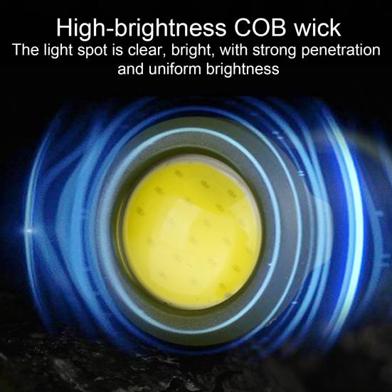 Multi-functional Mini Keychain Light Modes Adjustable Portable Rechargeable Flashlight Outdoor Camping Hiking Hanging Lamp Emergency Repair Work Lamp