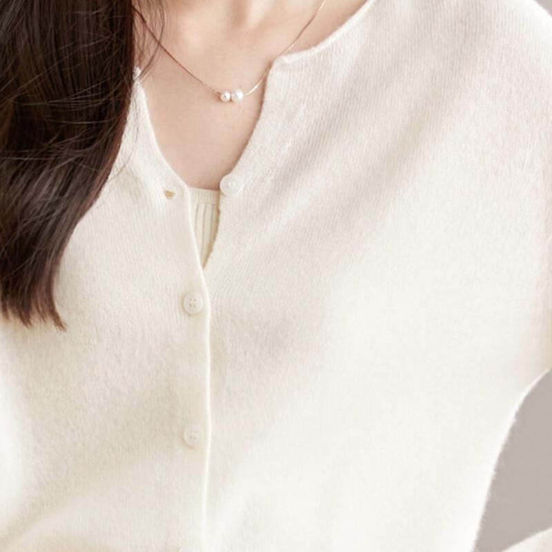 Srcr Women's 100% Wool Knit Cardigan