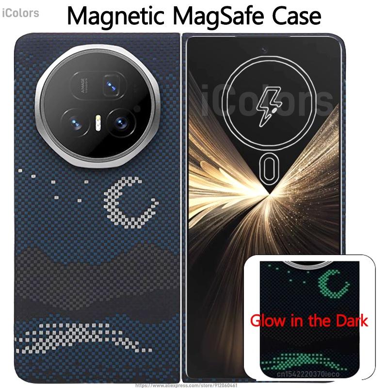 For Honor Magic V5 Aramid Carbon Fiber Case Kevlar Cover Ultra Thin Lightweight Armor Protective Cover Slim Durable Sturdy