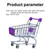 Hand Trolley High Simulation Decorative Mini Shopping Cart Storage Basket for Storing Pretend Toy