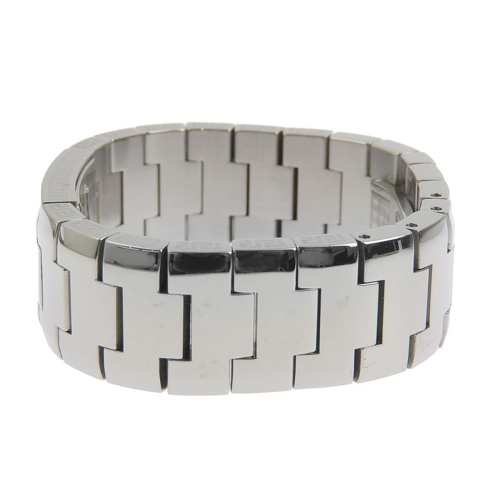 VERSACE Watches Silver/black blackDial Stainless Steel Quartz Analog display Women Used