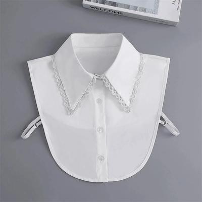 Damen Hemd Falscher Kragen Vintage Elegant Bluse Revershemd Abnehmbarer Kragen Weiblicher Falscher Kragen Pullover Anzug Dekorativ
