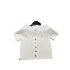 D Family Spring Embroidered Bee Button Knit Cardigan - Age-Reducing, Casual, Versatile Short Sleeve Top