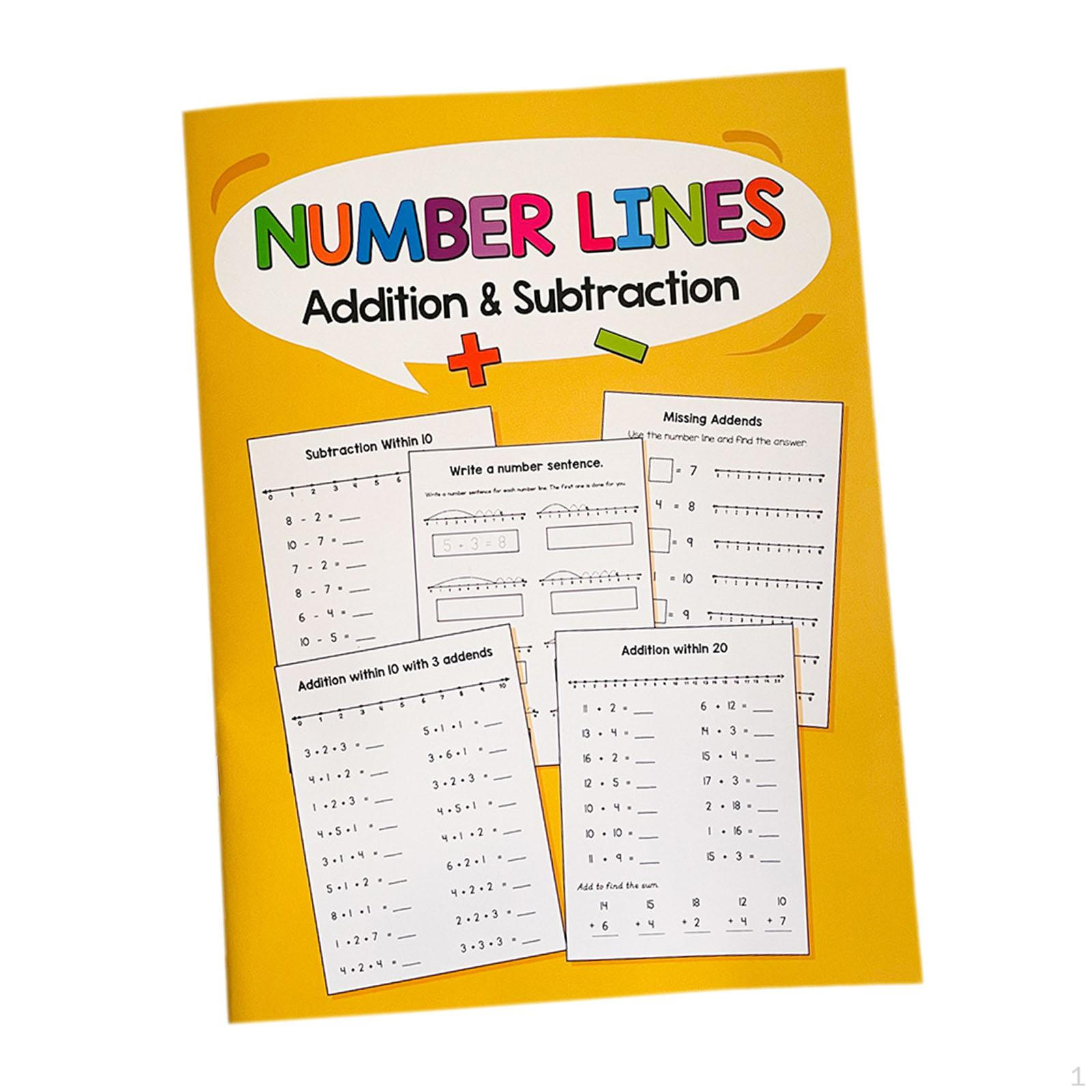 

Math Workbook Addition Subtraction,Educational,Homeschool Curriculum,Within 20 Number Line