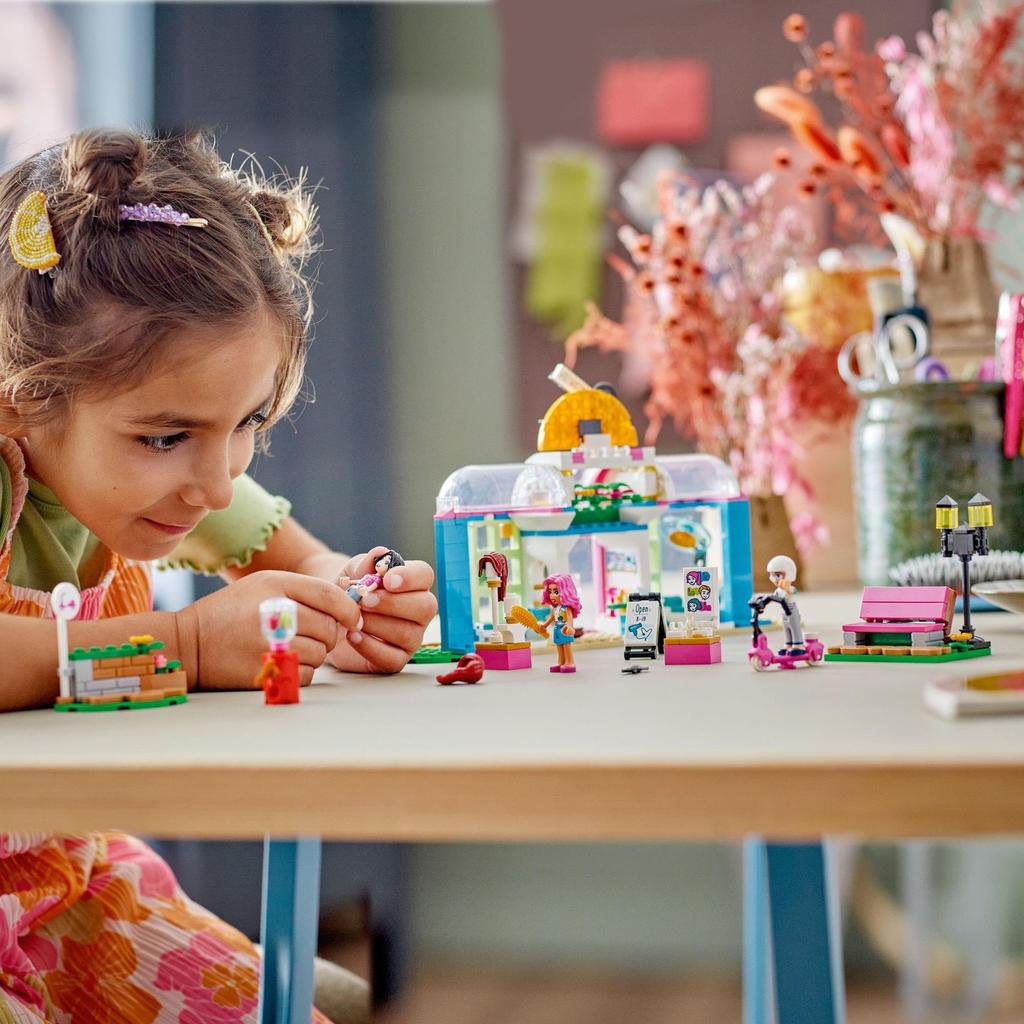 LEGO Friends Heartlake City Hair Salon 41743 Toy, Building Blocks, Pretend Play, City Building, Girls, Ages 6 and Up