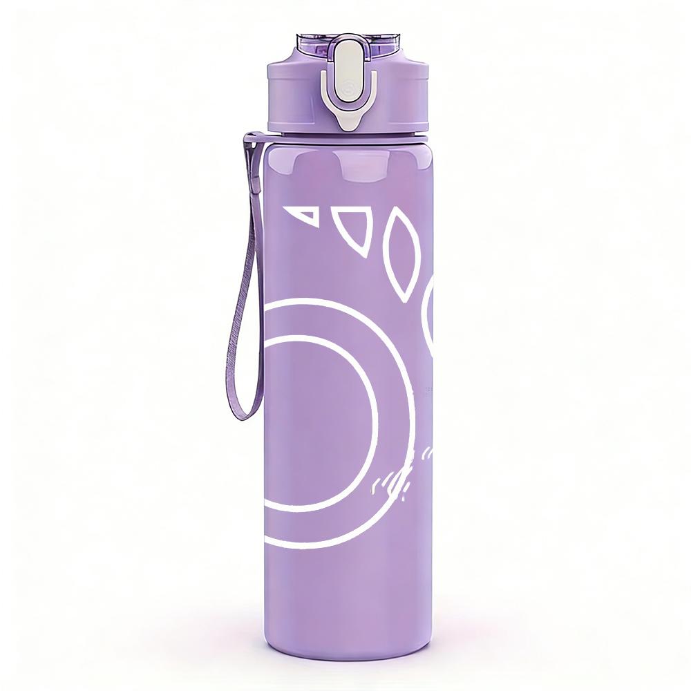 1PC Blank pale white off-print 750ml colorful plastic sports water bottle leakproof pop up lid with straw for outdoor work home use