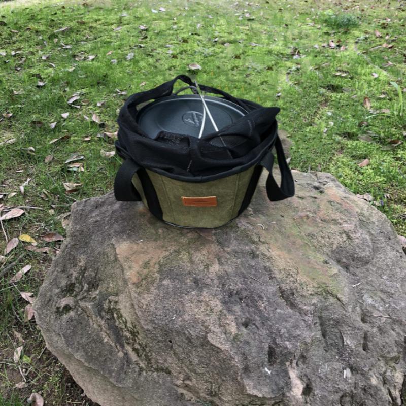 Multifunctional Oven Canvas Storage Pouch Portable Storage Bags Outdoor Cooking Utensils Organizer BBQ Tools Storage Bag