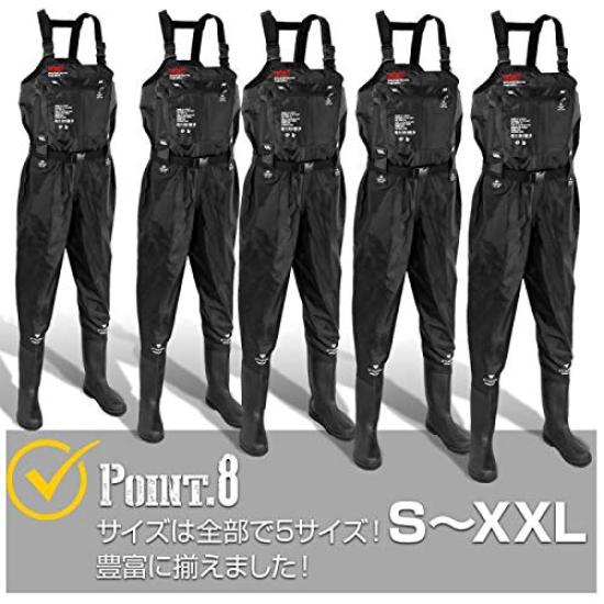 [Dress] Waders Chest High Waders Radial Sole AIRBORNE L [Height] 170~175 [Boots] 26~26.5 Black