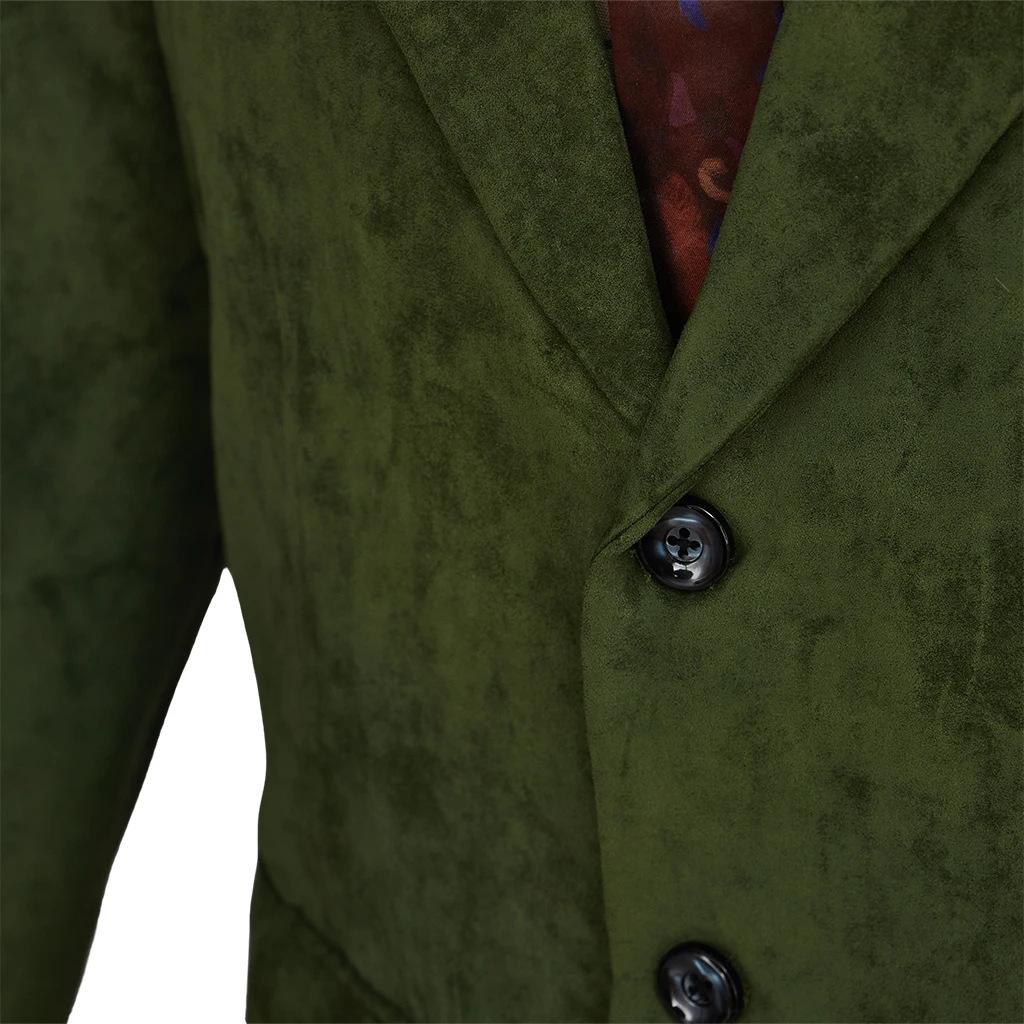 Game Disco Elysium Cosplay Harrier Du Bois Costumes Green Coat Harrier Du Bois Cosplay Male Suit Tie Full Set Halloween Outfits