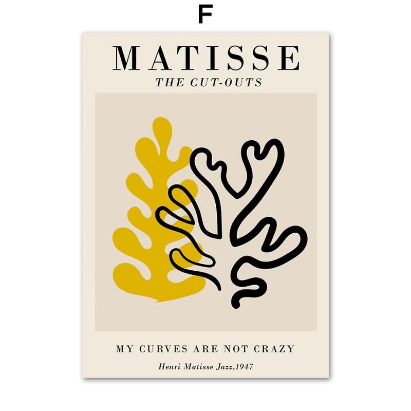 

Женщина в стиле бохо с вазой из листьев Матисса, абстрактное искусство, скандинавские постеры на холсте, принты для декора стен гостиной 21cm×30cm NoFrame