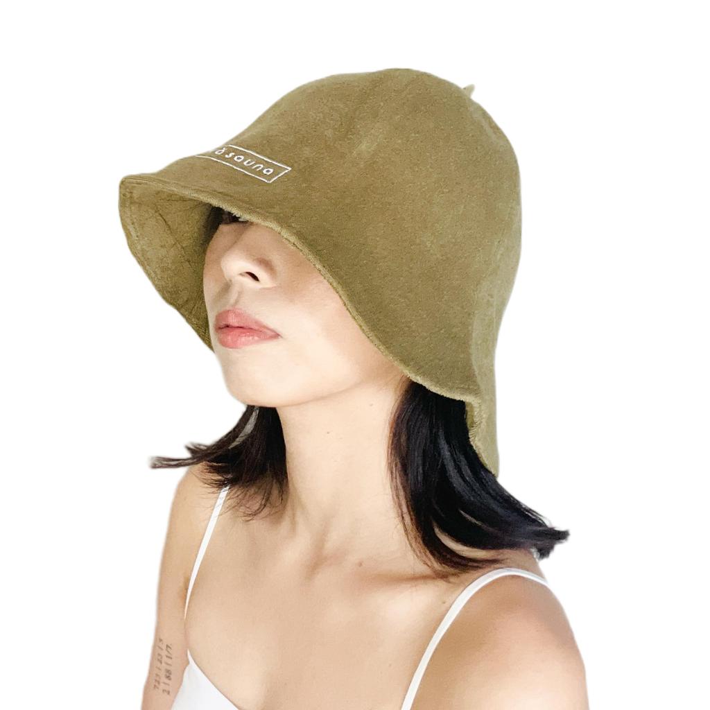 [hyva sauna] hyva sauna sauna hat | Large, soft terry cloth hat with double fabric for heat resistance