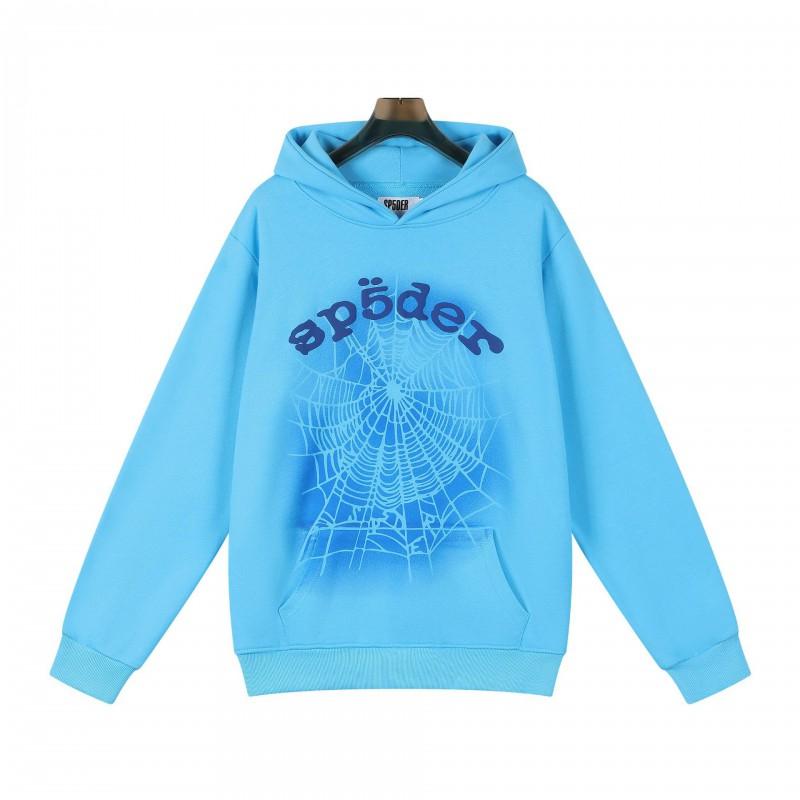 Unisex Hip Hop Oversized Hoodie With 3D Foil Web Print Cotton Heavyweight Sweatshirt Winter